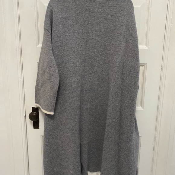 John Rich Woolrich Grey Long Oversized Cardigan with Pockets - Picture 5 of 5